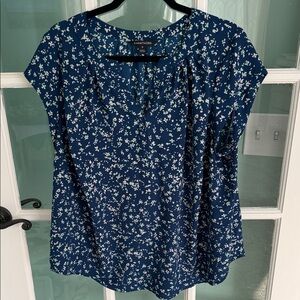 41 Hawthorn Blue Floral Print Blouse